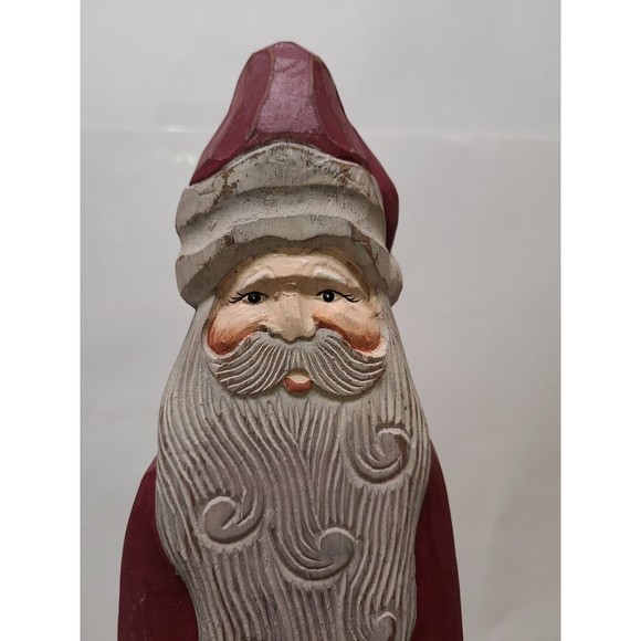 20" Wood Santa & Mrs Claus Pier 1 Christmas - Picture 9 of 9